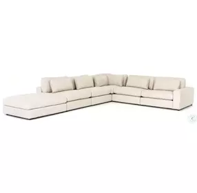 Bloor Essence Natural 5 Piece Sectional With Ottoman