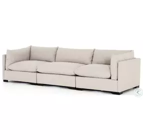 Westwood Bennett Espresso And Moon Performance Fabric Modular Sofa