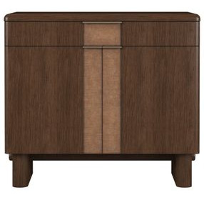 Verge Handcrafted Walnut 1 Drawer Accent Door Chest