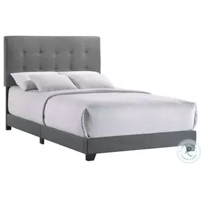Addyson Gunmetal Full Upholstered Panel Bed