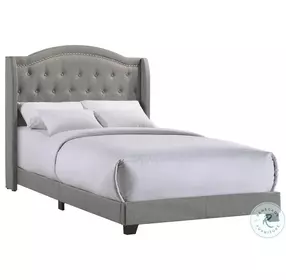 Ryhan Smoke Full Upholstered Panel Bed