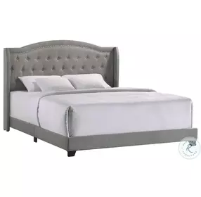 Ryhan Smoke King Upholstered Panel Bed