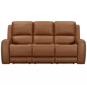 Belmont Lyric Caramel Leather 89" Zero Gravity Power Reclining Sofa with USB Charging