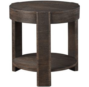 Salina Espresso Round End Table