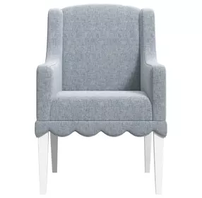 Haven Sea Blue Upholstered Hostess Chair Set of 2