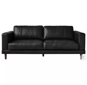 Hanson Fiero Black Leather Sofa