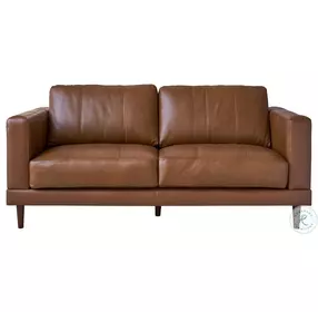 Hanson Fiero Tan Leather Loveseat