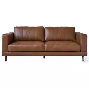 Hanson Fiero Tan Leather Sofa