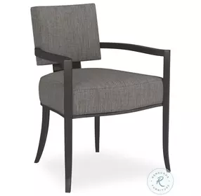 Reserved Seating Charcoal And Seal Skin Arm Chair
