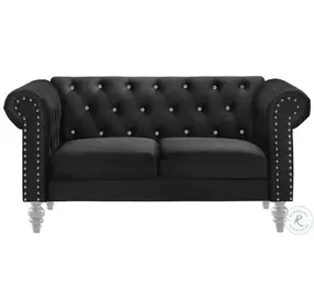 Emma Black Loveseat