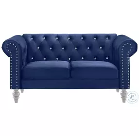 Emma Royal Blue Loveseat