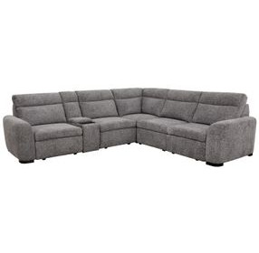 Kline Nightfall 6 Piece Modular Power Sliding Sectional with USB Charging and Console