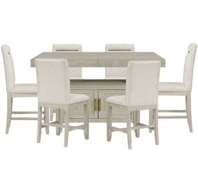 Garland Sand Extendable Rectangular Storage Counter Height Dining Room Set