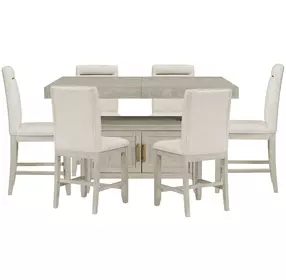 Garland Sand Extendable Rectangular Storage Counter Height Dining Room Set