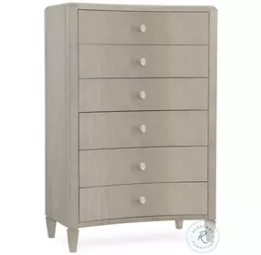 Aura Serene Gray Beige Six Drawer Drawer Chest