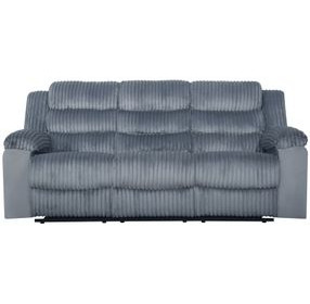 Willow Gray 86" Sofa with Dual Recliner