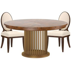 Boulevard Brown Extendable Oval Dining Room Set