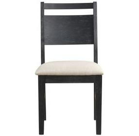 Sable Crest Black Upholstered Dining Chair Set of 2