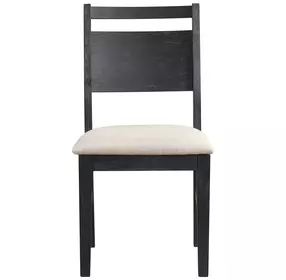 Sable Crest Black Upholstered Dining Chair Set of 2
