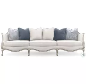 Special Invitation Soft Silver Paint Oatmeal Performance Fabric 111" Sofa