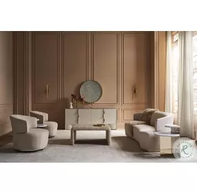 Olympia Caracole Upholstery Ivory Performance Fabric Living Room Set