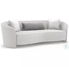 Ahead Of The Curve Matte Pearl Chenille Performance Fabric Sofa