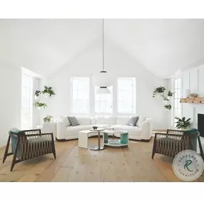 Lounge Around White Performance Fabric Sectional