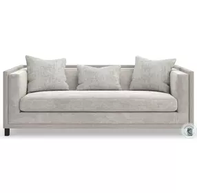 Tuxedo Beige Performance Fabric 87" Sofa