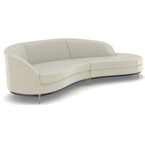 Three's Company Almost Black Performance Fabric 2 Piece Sectional