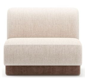 Seta Oatmeal Armless Chair