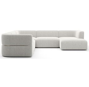 Rhythm Ivory 5 Piece Modular Sectional with RAF Chaise