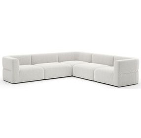 Rhythm Ivory 5 Piece Modular L Sectional