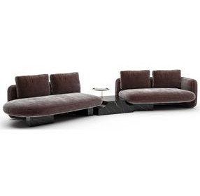 Overlap Dark Taupe 3 Piece Modular Sectional with RAF Loveseat