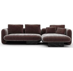 Overlap Dark Taupe 2 Piece Modular Sectional with RAF Chaise
