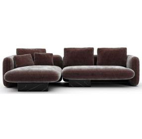 Overlap Dark Taupe 2 Piece Modular Sectional with LAF Chaise