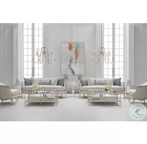 Perfectly Neutral Metallic Square Occasional Table Set