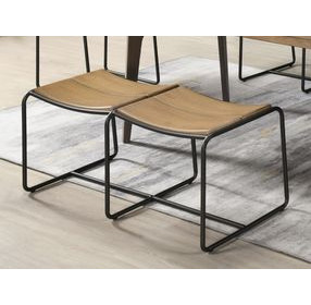 Uptown Light Walnut and Black Dining Bench