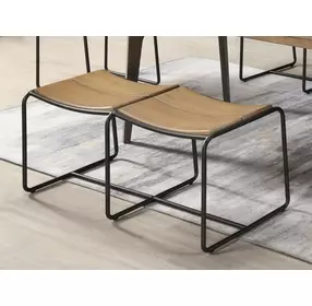 Uptown Light Walnut and Black Dining Bench