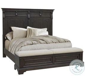 Hickory Creek Brown Velvet Queen Storage Panel Bed
