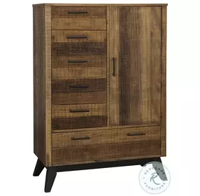 Urban Rustic Brushed Wheat 6 Drawer Chifferobe