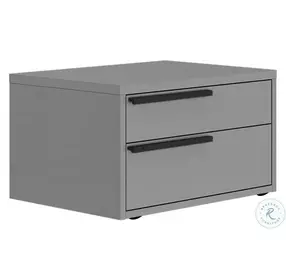Carter Matte Gray Left Nightstand