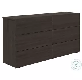 Ayla Dark Oak Melamine 6 Drawer Dresser