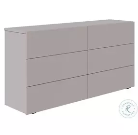 Ayla Taupe Matte 6 Drawer Dresser