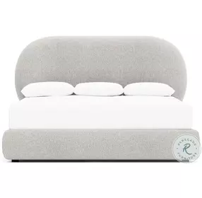 Monolith Gray Performance Fabric King Upholstered Panel Bed