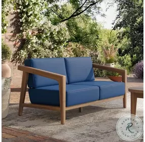 Bali Dark Blue Outdoor Loveseat