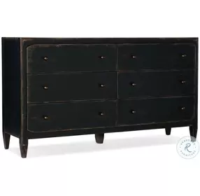 Dolce Vita Black Six Drawer Dresser