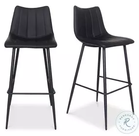 Alibi Black Bar Stool Set Of 2