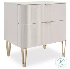 True Love Matte Pearl 2 Drawer 26" Nightstand