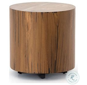 Hudson Natural Yukas Resin Round End Table