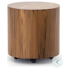 Hudson Natural Yukas Resin Round End Table